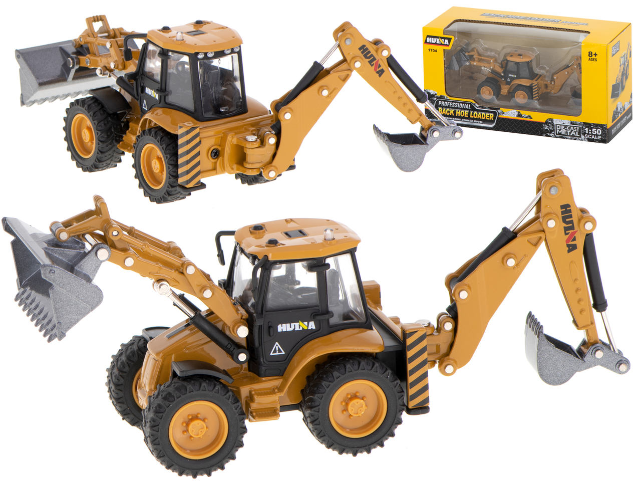 H-toys 1704 metalinis krautuvas-ekskavatorius su judančiais kaušais, mastelis 1:50