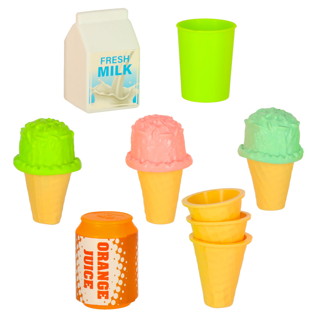 Pastelinių spalvų pikniko krepšys-ledainė vaikams su aksesuarais