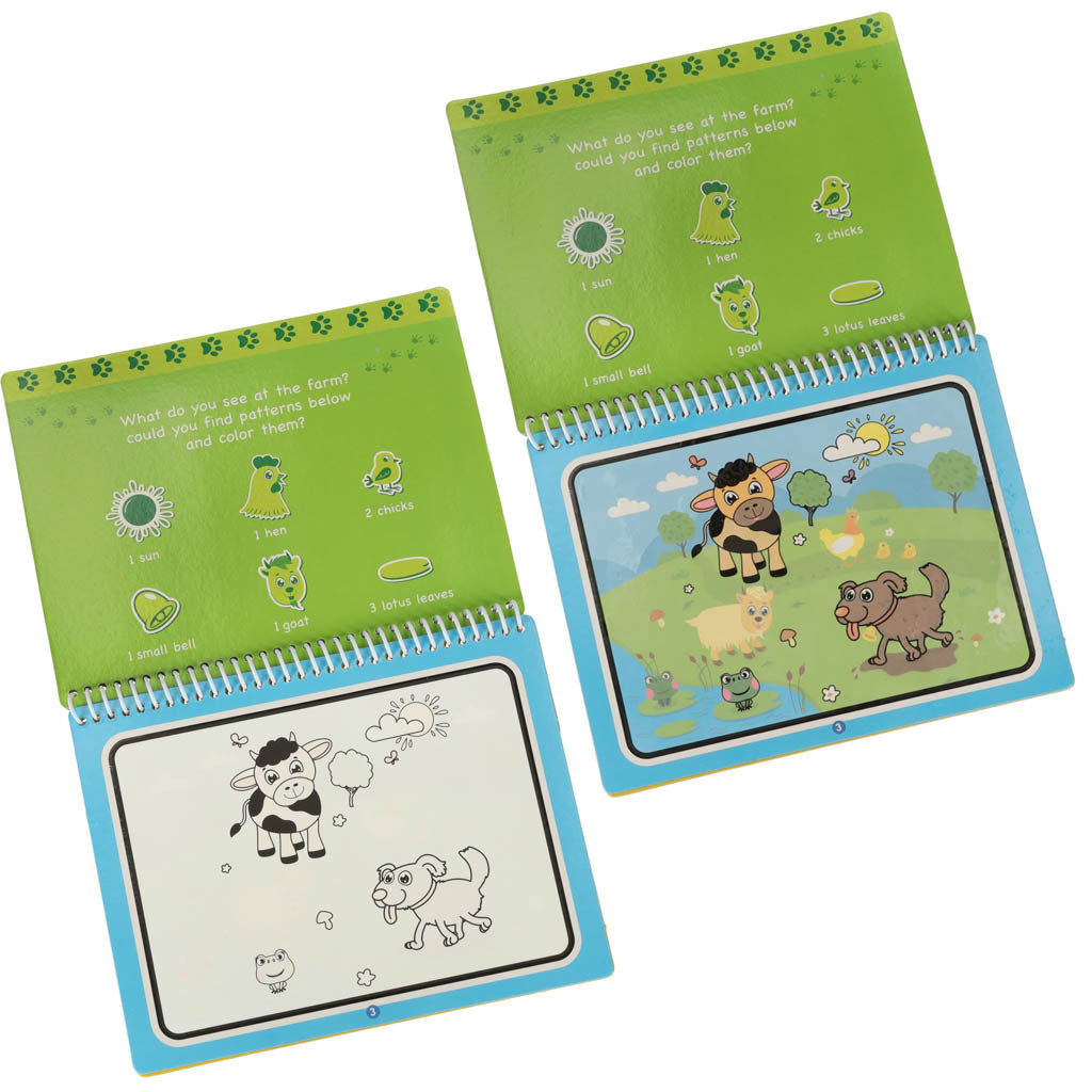 Spalvinimo knygelė su vandens markeriu „Gyvūnai“