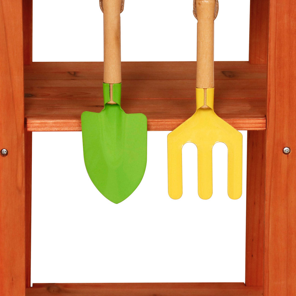 Lulilo Sableto medinė lauko purvo virtuvėlė vaikams su priedais, 110,5 cm