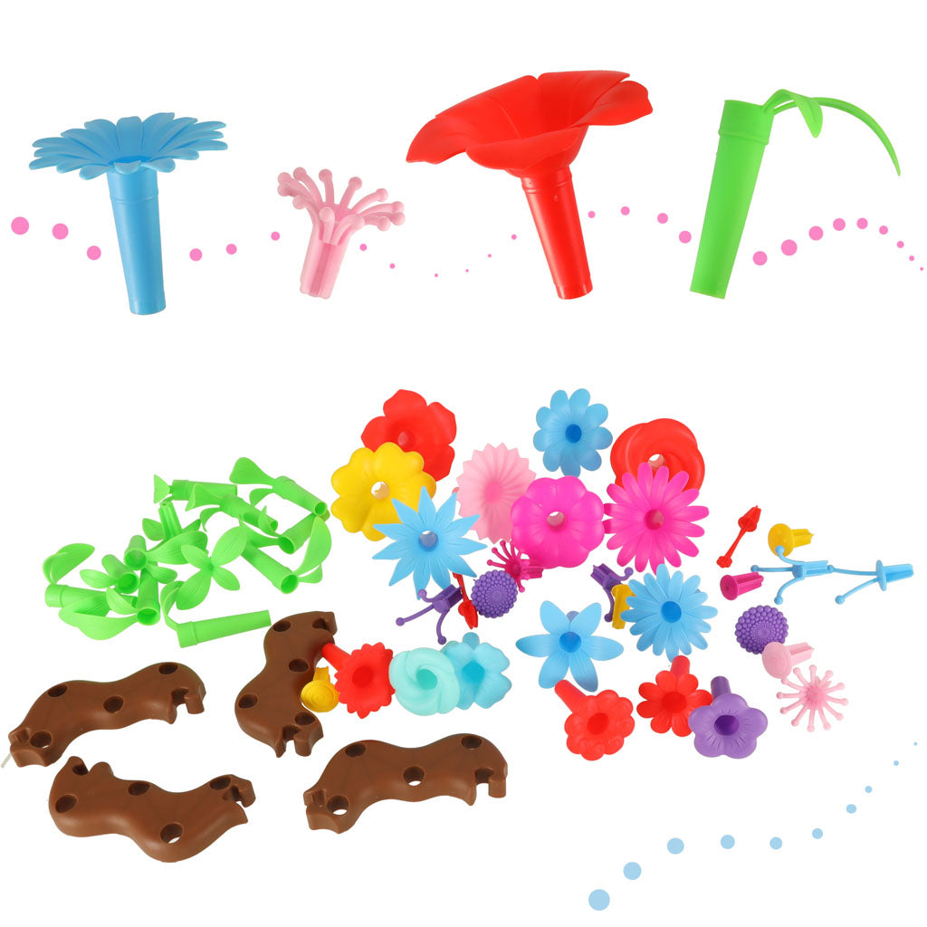 Gėlės kūrybiniai blokai gėlių sodas 48 elementai - vaizdas 2