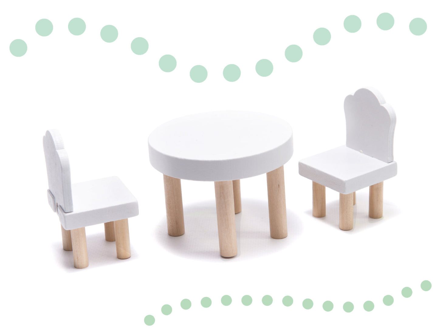 LULILO medinis lėlių namelis FLORO boho LED – vaizdas 4