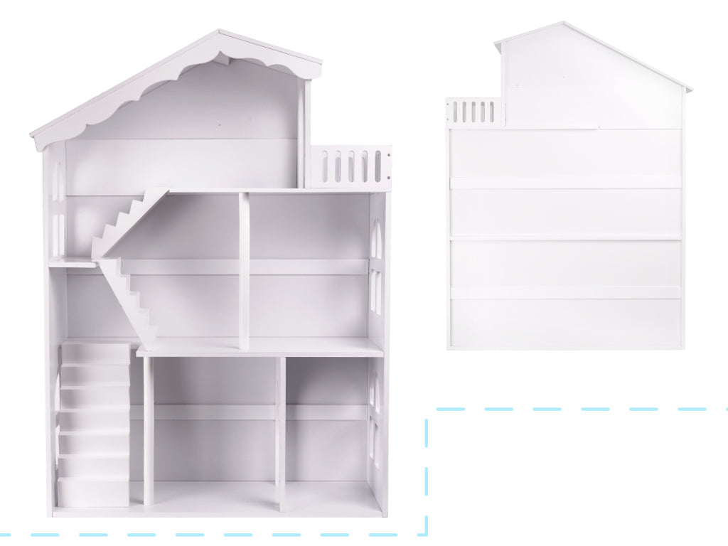 LULILO CALLA XXL 2in1 knygų lentyna ir žaislų namelis vaikams, 116 cm