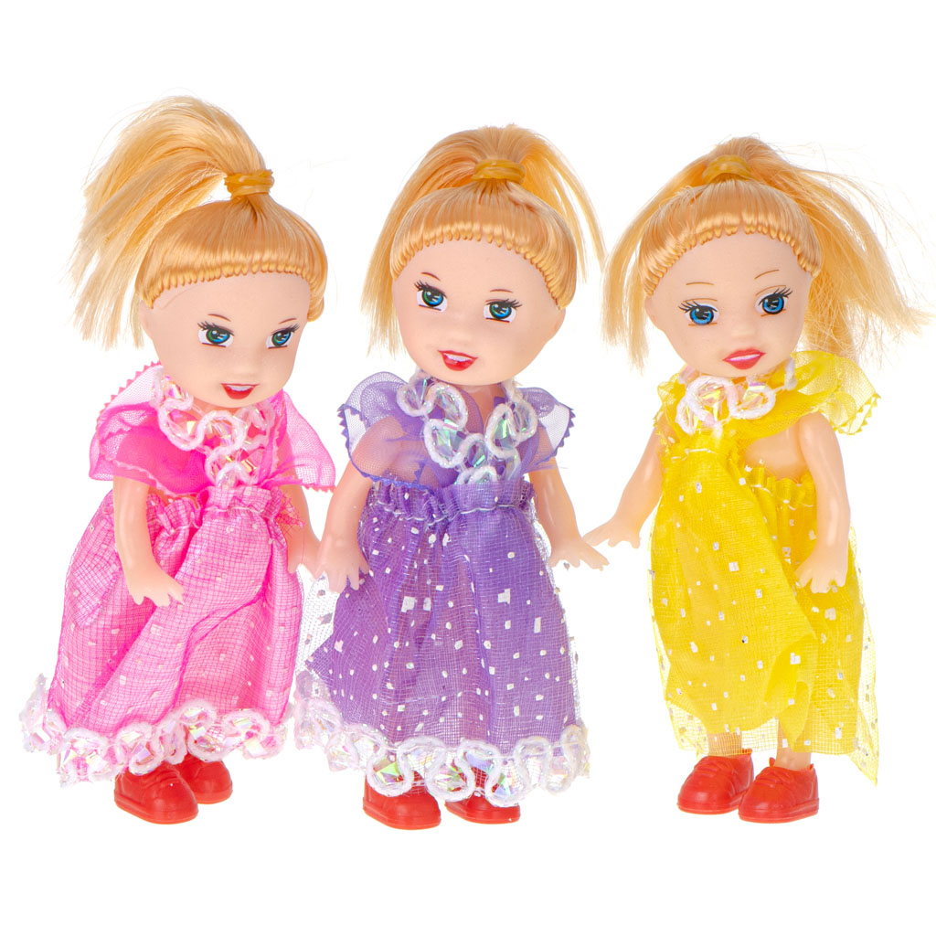 Lėlytės lėlių namams – rinkinys 3 vnt., 10 cm