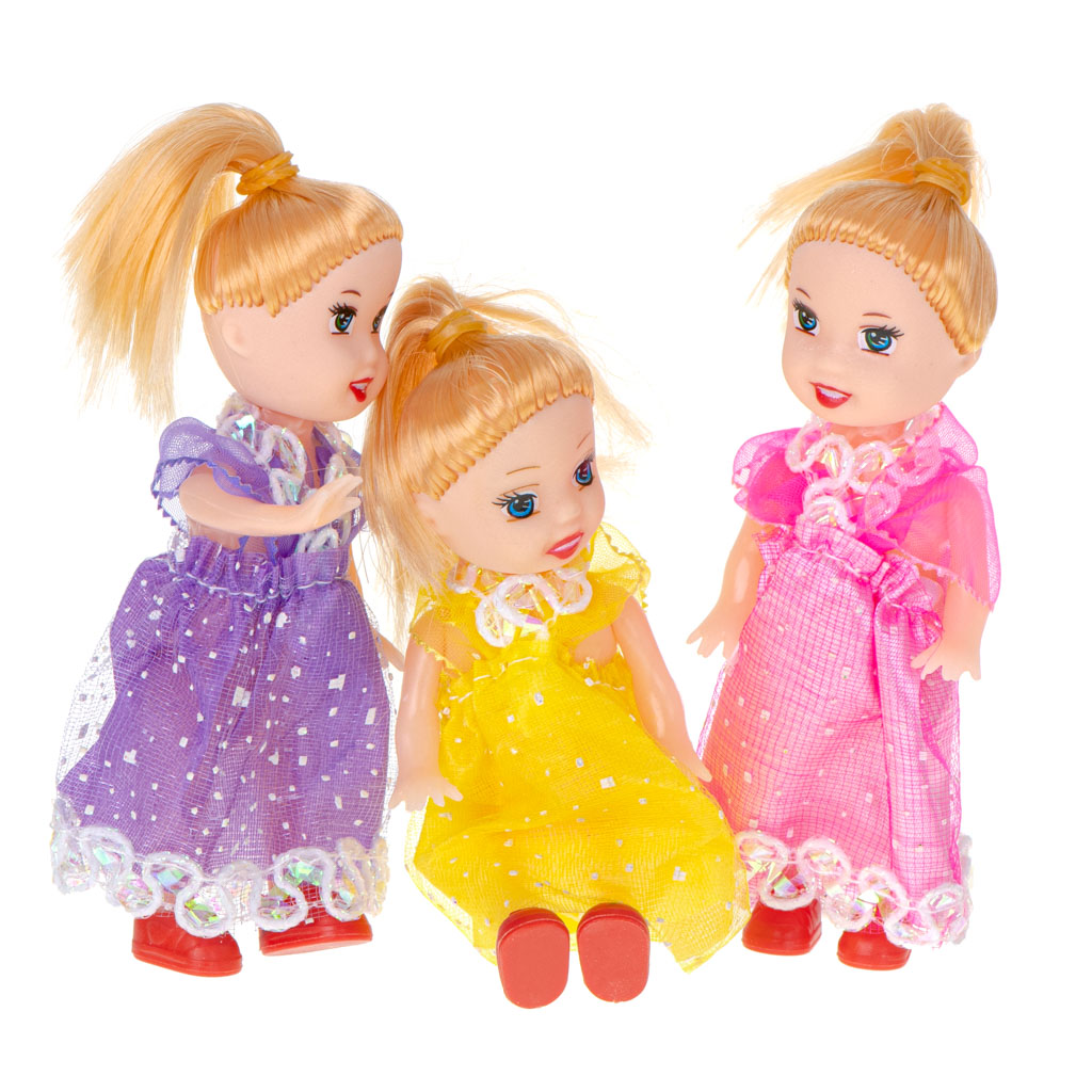 Lėlytės lėlių namams – rinkinys 3 vnt., 10 cm