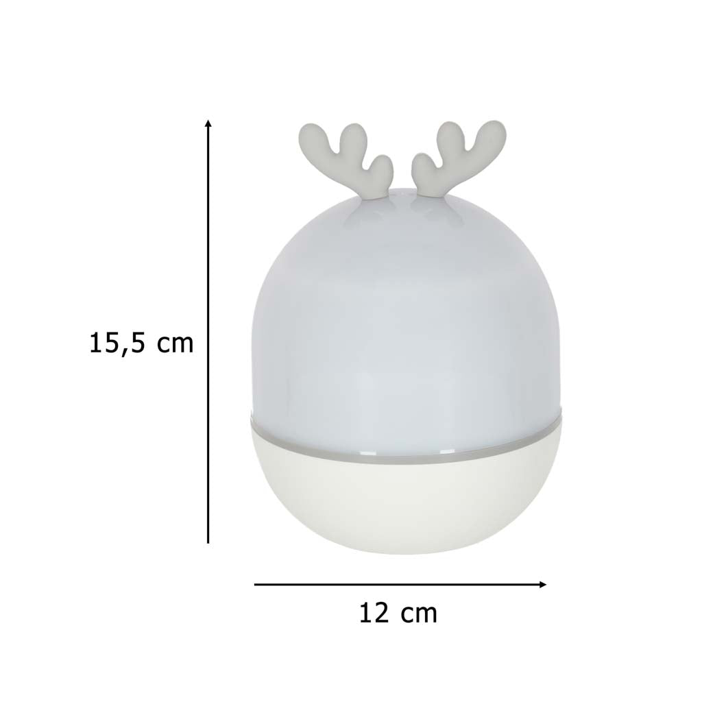 Naktinė LED USB lempa-projektorius su 6 besisukančiais motyvais ir nuotolinio valdymo pulteliu, elniuko dizainas