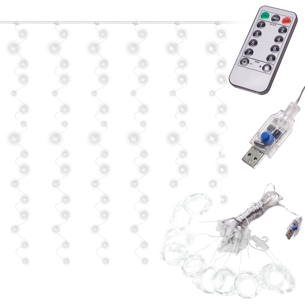 LED girlianda 3x3 m 300LED, šaltai balta – pagrindinis vaizdas