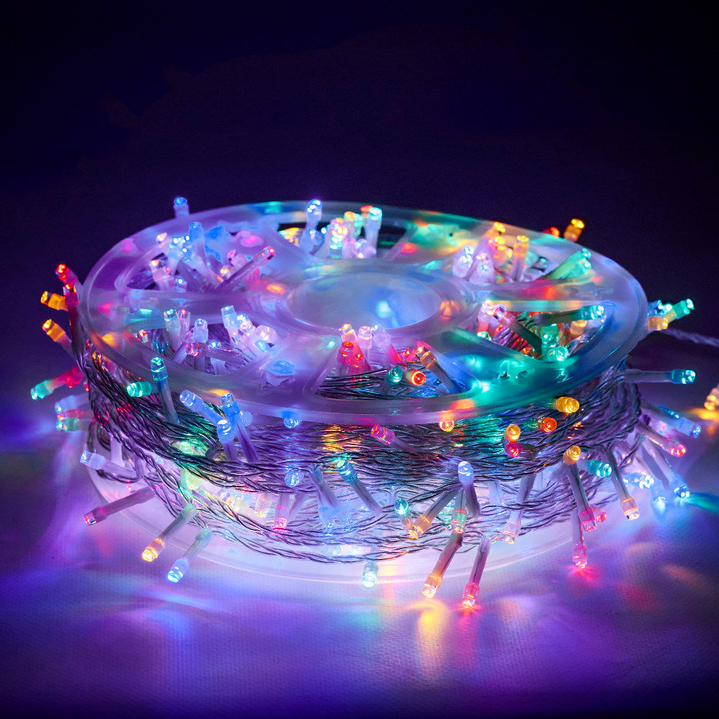 LED girlianda ant ritės, 50m, 500 LED su pulteliu – vaizdas 4