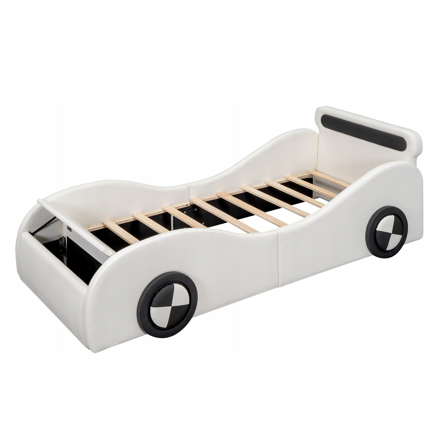 Vaikų automobilio formos lova su saugojimo dėže 90x200 cm