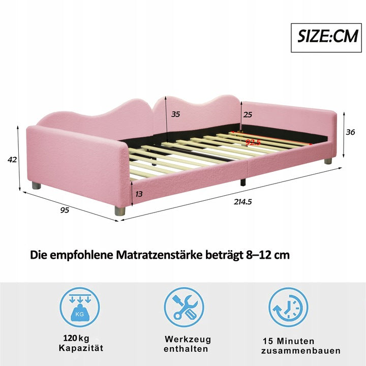 Vaikiška minkšta lova 90x200 cm – vaizdas 6