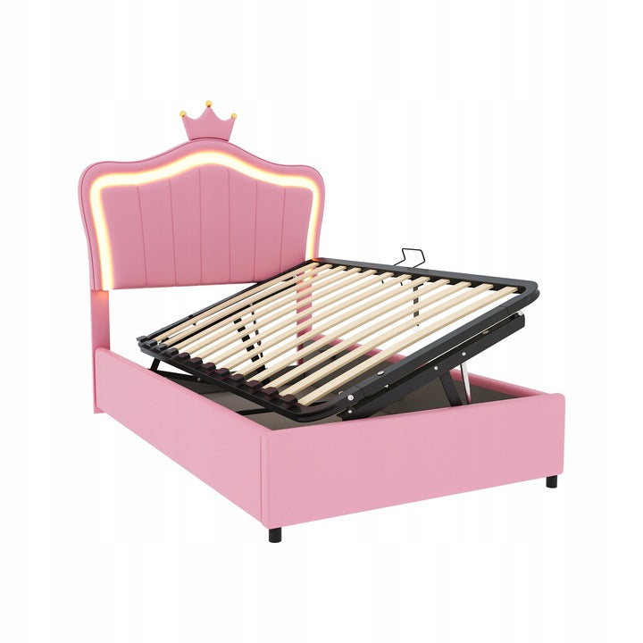 Vaikiška minkšta lova 90x200 cm su hidrauliniu mechanizmu – vaizdas 7