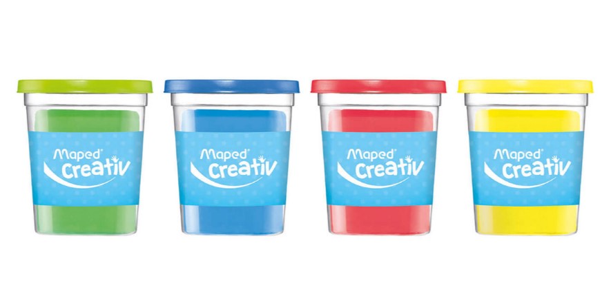 Plastilino rinkinys, pagrindinės spalvos 4x114g Creative – vaizdas 3