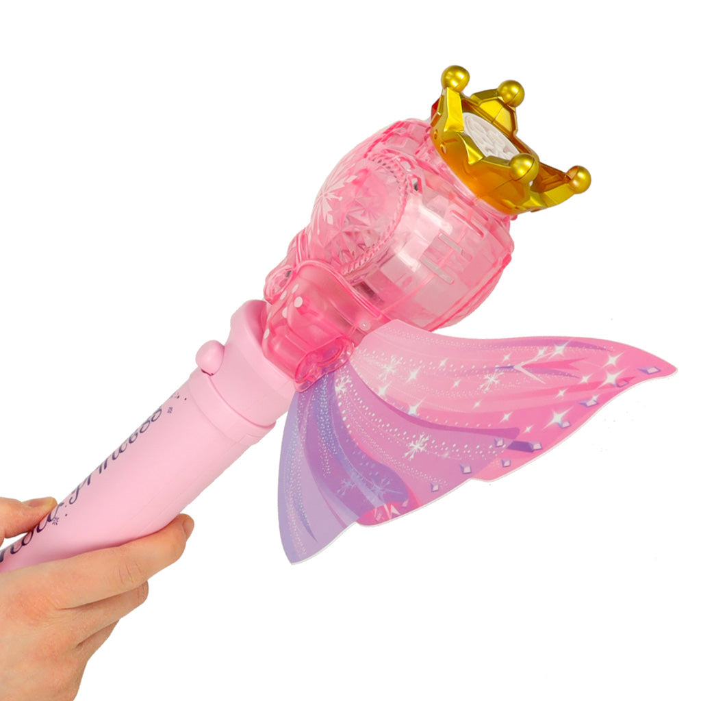 Princesės lazdelės formos automatinė muilo burbulų mašina