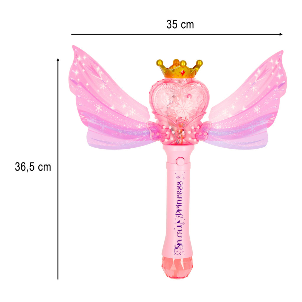 Princesės lazdelės formos automatinė muilo burbulų mašina