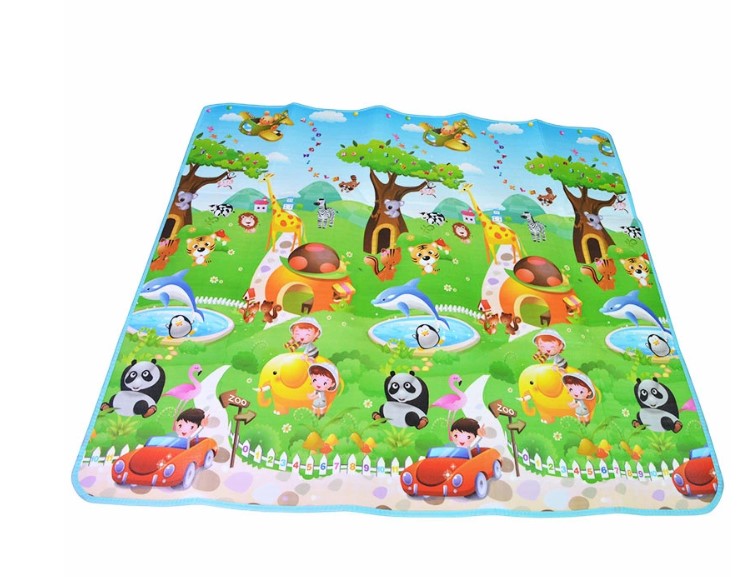 Edukacinis dvipusis putplasčio kilimėlis Jūrų pasaulis 190x170 cm – vaizdas 2