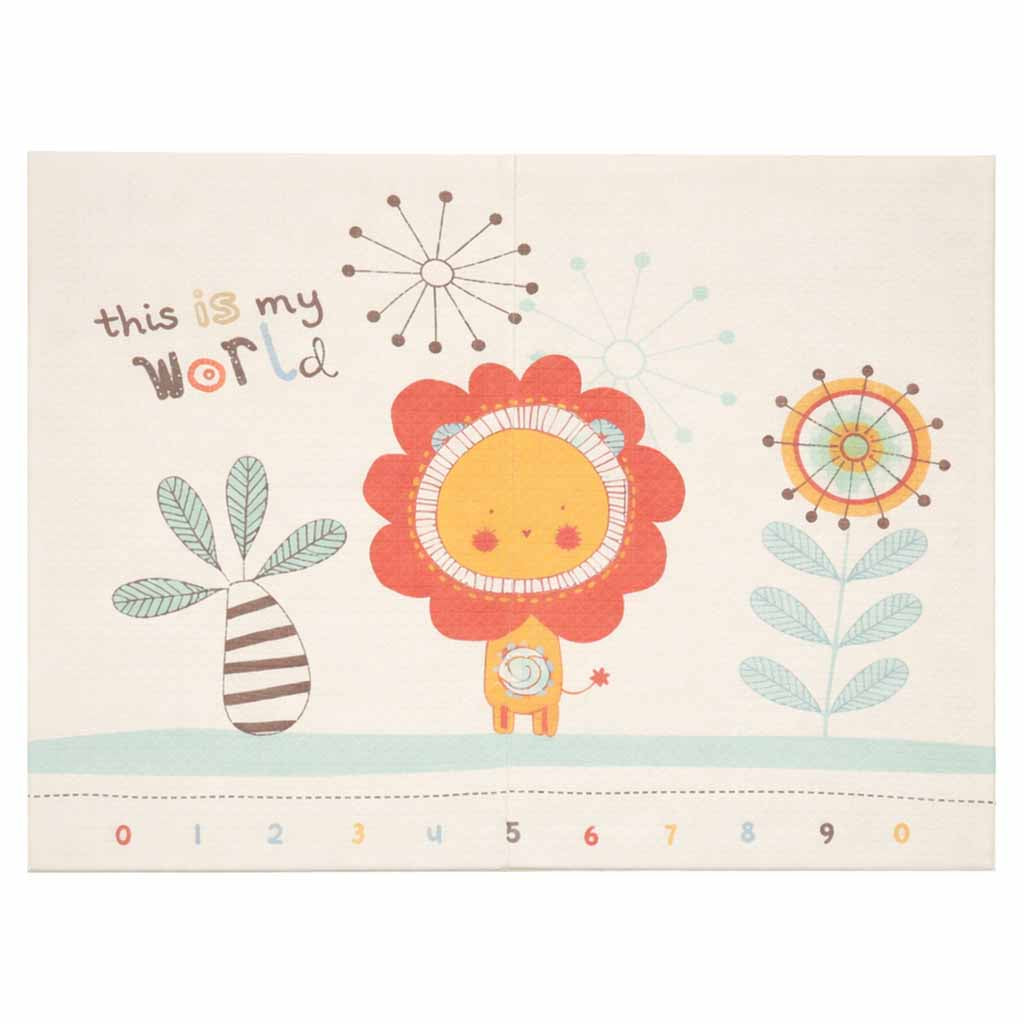 Dvipusis sulankstomas putplasčio kilimėlis 180x200cm gyvūnai