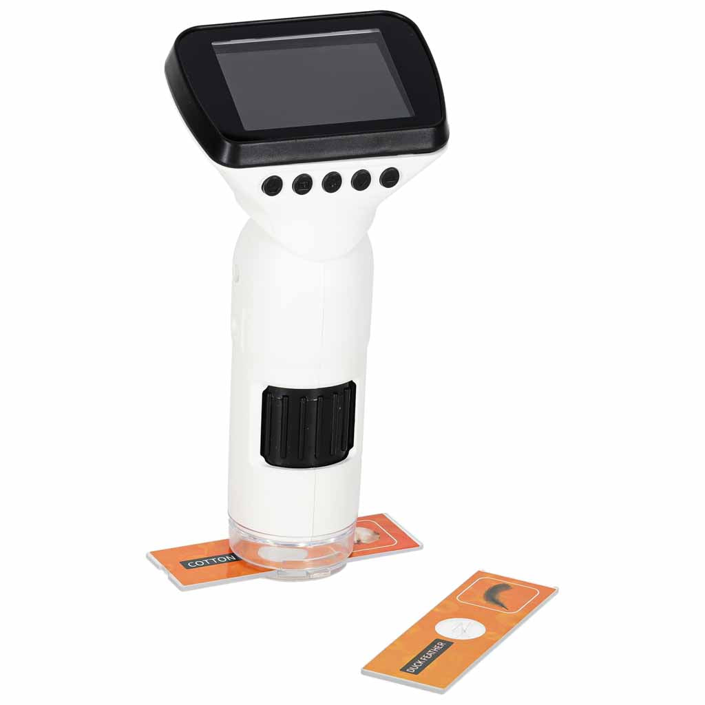 Skaitmeninis elektroninis mikroskopas su WiFi, USB, LCD ekranu, 200x-1000x didinimu ir priedais
