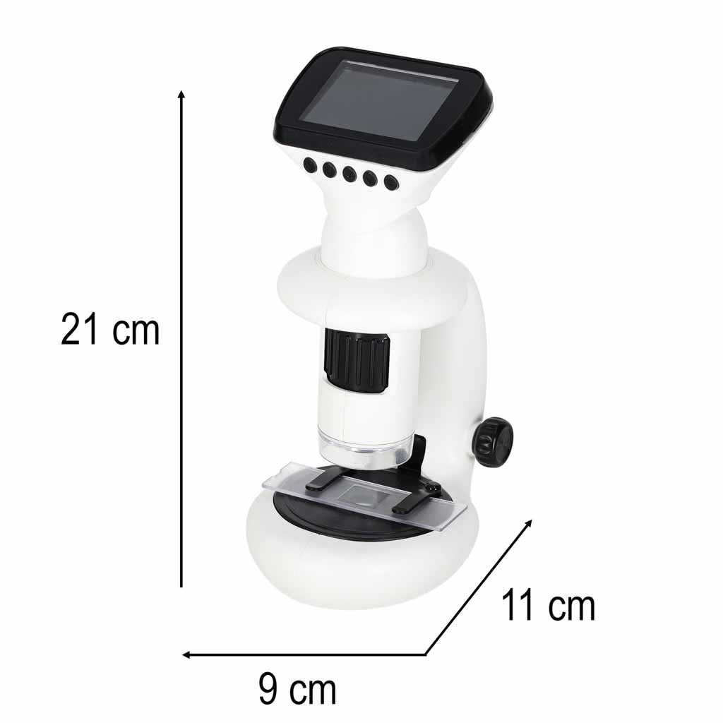 Skaitmeninis elektroninis mikroskopas su WiFi, USB, LCD ekranu, 200x-1000x didinimu ir priedais