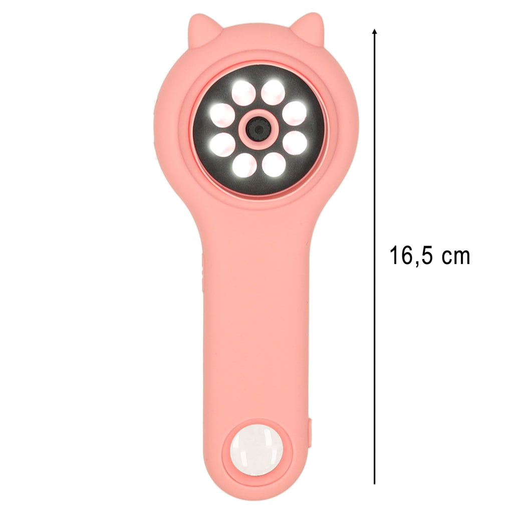Skaitmeninis optinis mikroskopas-lupa 500x 2MPx, rožinis