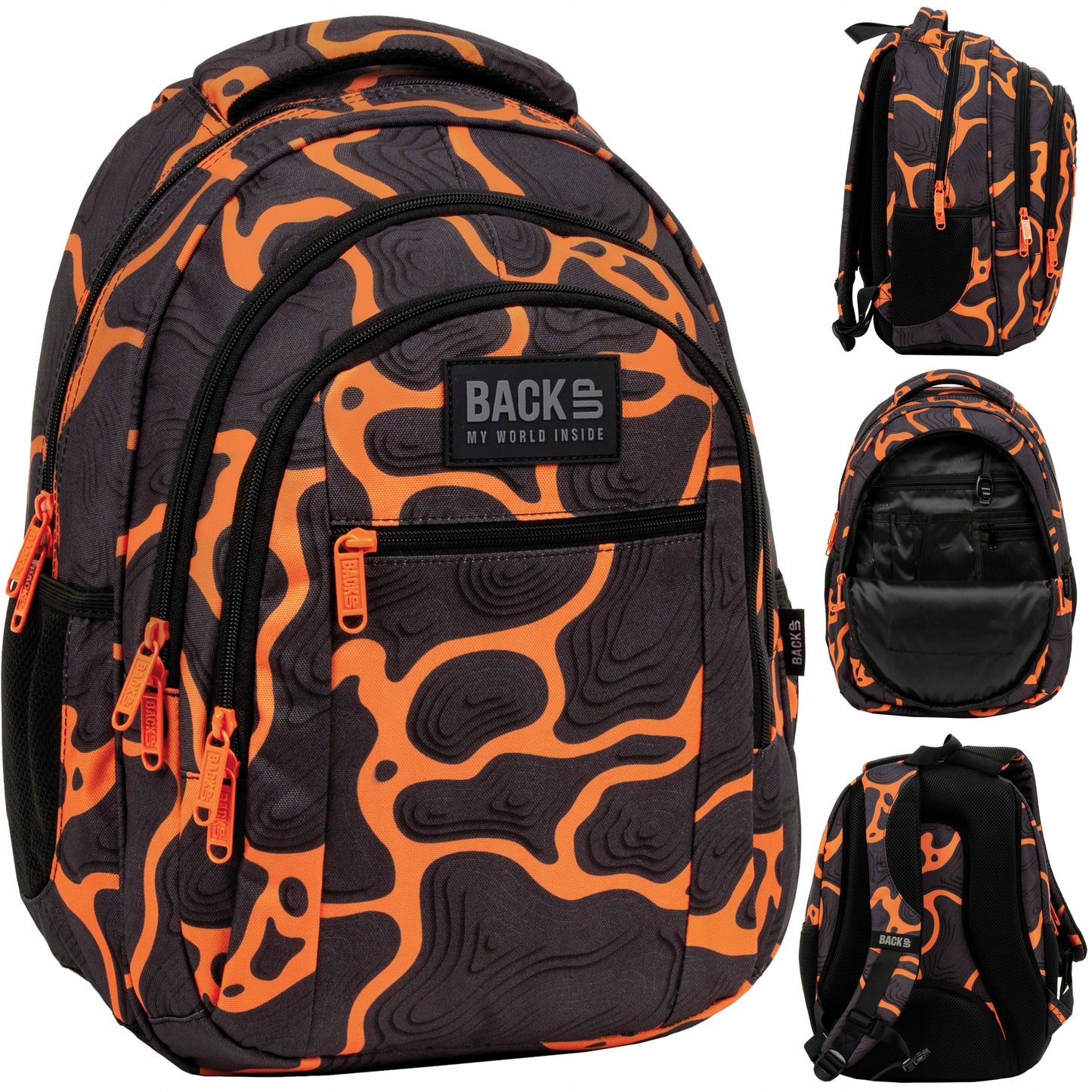 Mokyklinė kuprinė, Oranžiniai atspalviai – pagrindinis vaizdas