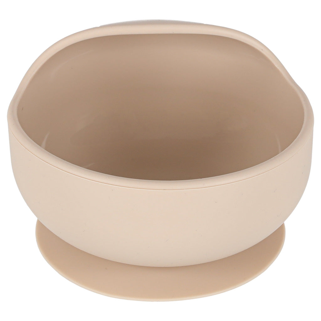 Silikoninių indų rinkinys kūdikiams ir vaikams, krabo formos, 9 dalių, smėlio spalvos