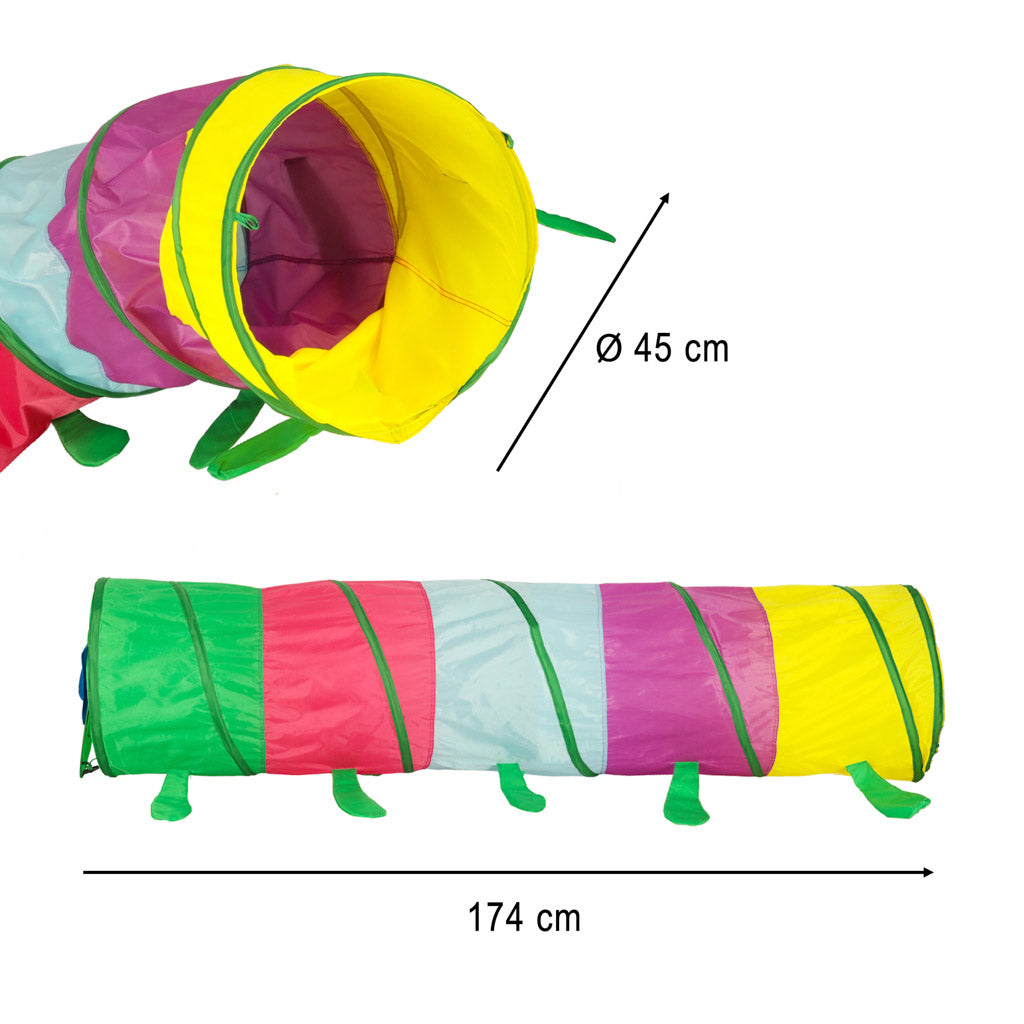 Vikšro tunelio palapinė vaikams – sulankstoma, 174 cm