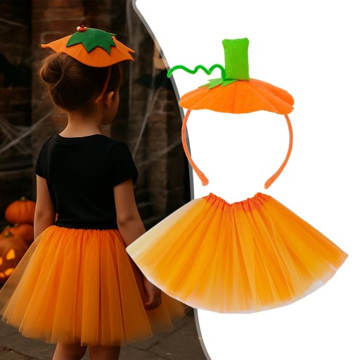 Helovino lankelis su tiulio sijonu Moliūgas – vaizdas 2