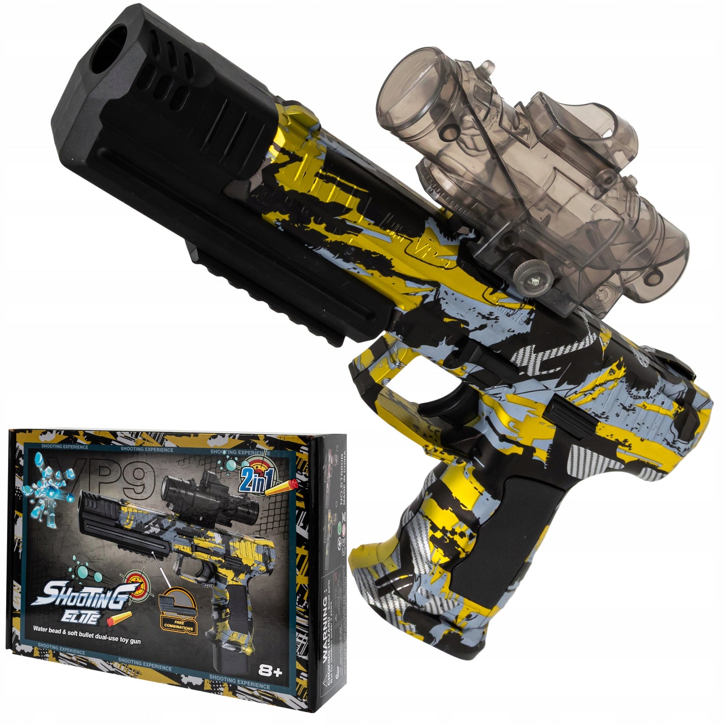 Automatinis pistoletas su gelinėmis kulkomis - vaizdas 2