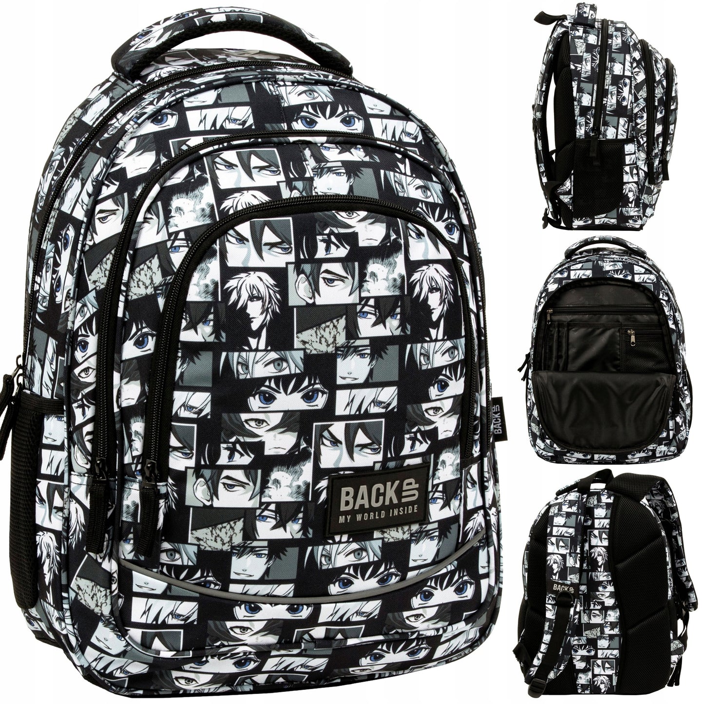 BackUP mokyklinė kuprinė, komiksų-mangos dizaino – pagrindinis vaizdas