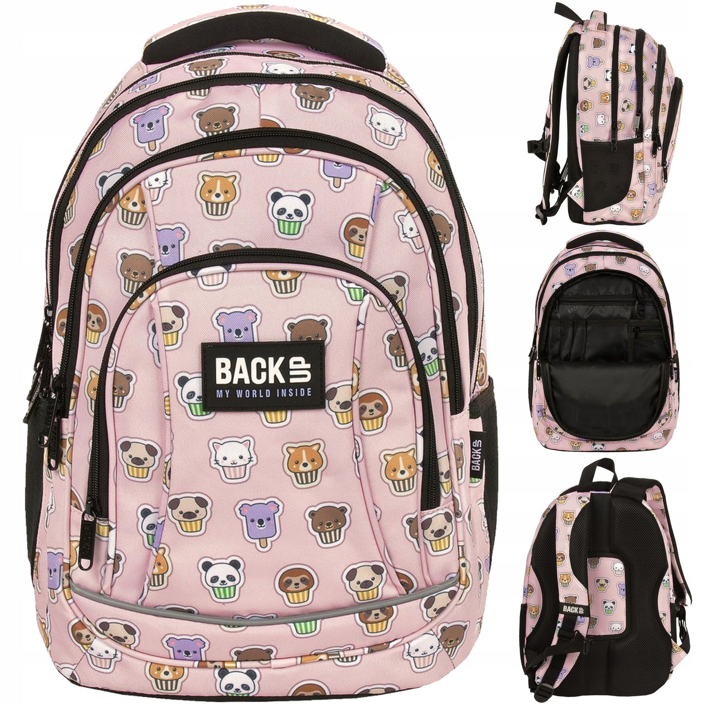 Mokyklinė kuprinė, keksiukai – pagrindinis vaizdas