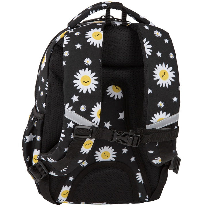 Mokyklinė kuprinė, juoda su gėlytėmis, gamintojo kodas F029817 – vaizdas 3