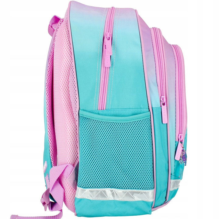 Mokyklos kuprinė-tornisteris, mergaitei, ombre spalvų – vaizdas 3