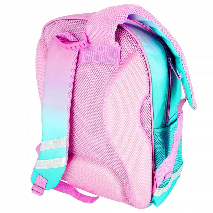 Mokyklos kuprinė-tornisteris, mergaitei, ombre spalvų – vaizdas 2