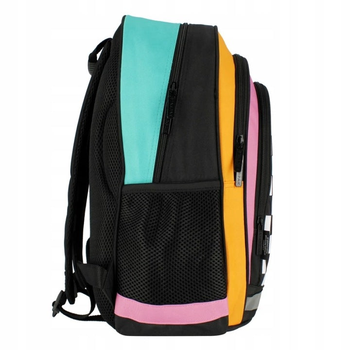 Mokyklos kuprinė-tornisteris, šachmatų raštas – vaizdas 2