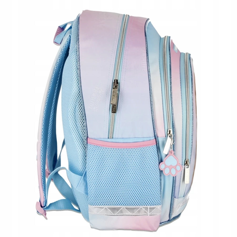 Mokyklinė kuprinė-tornistras mergaitei su šuniuku – vaizdas 2