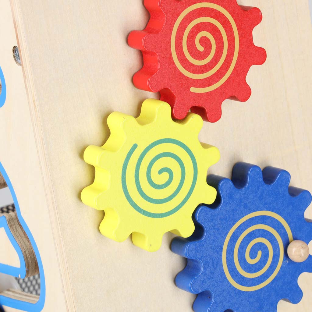 Medinis stumdukas-vaikštynė vaikams su edukaciniu kubu 6in1