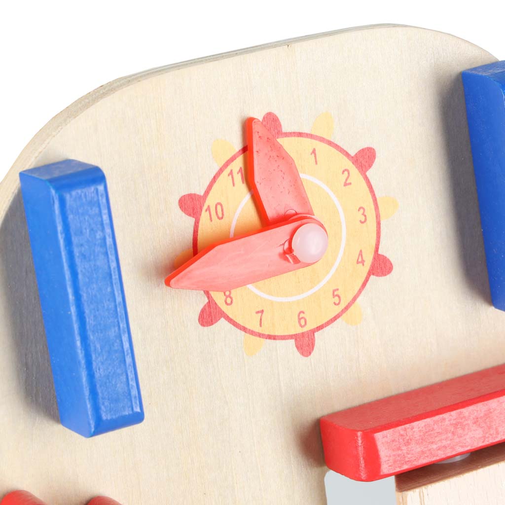 Medinis stumdukas-vaikštynė vaikams su edukaciniu kubu 6in1