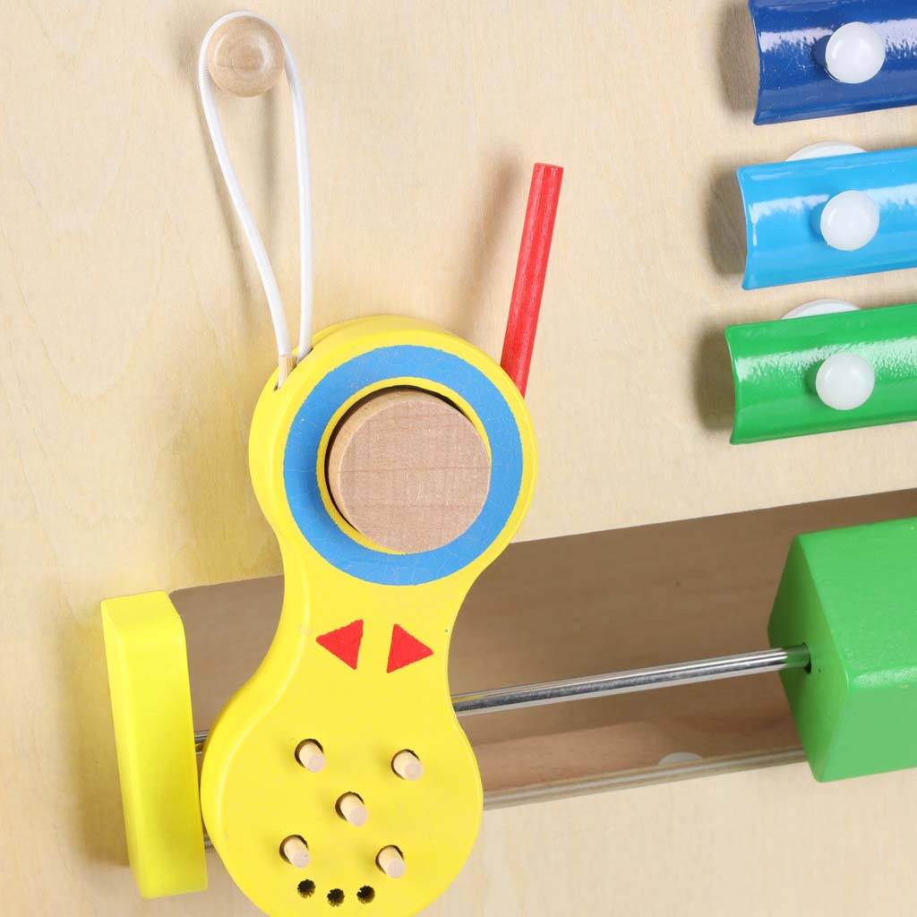 Medinis stumdukas-vaikštynė vaikams su edukaciniu kubu 6in1