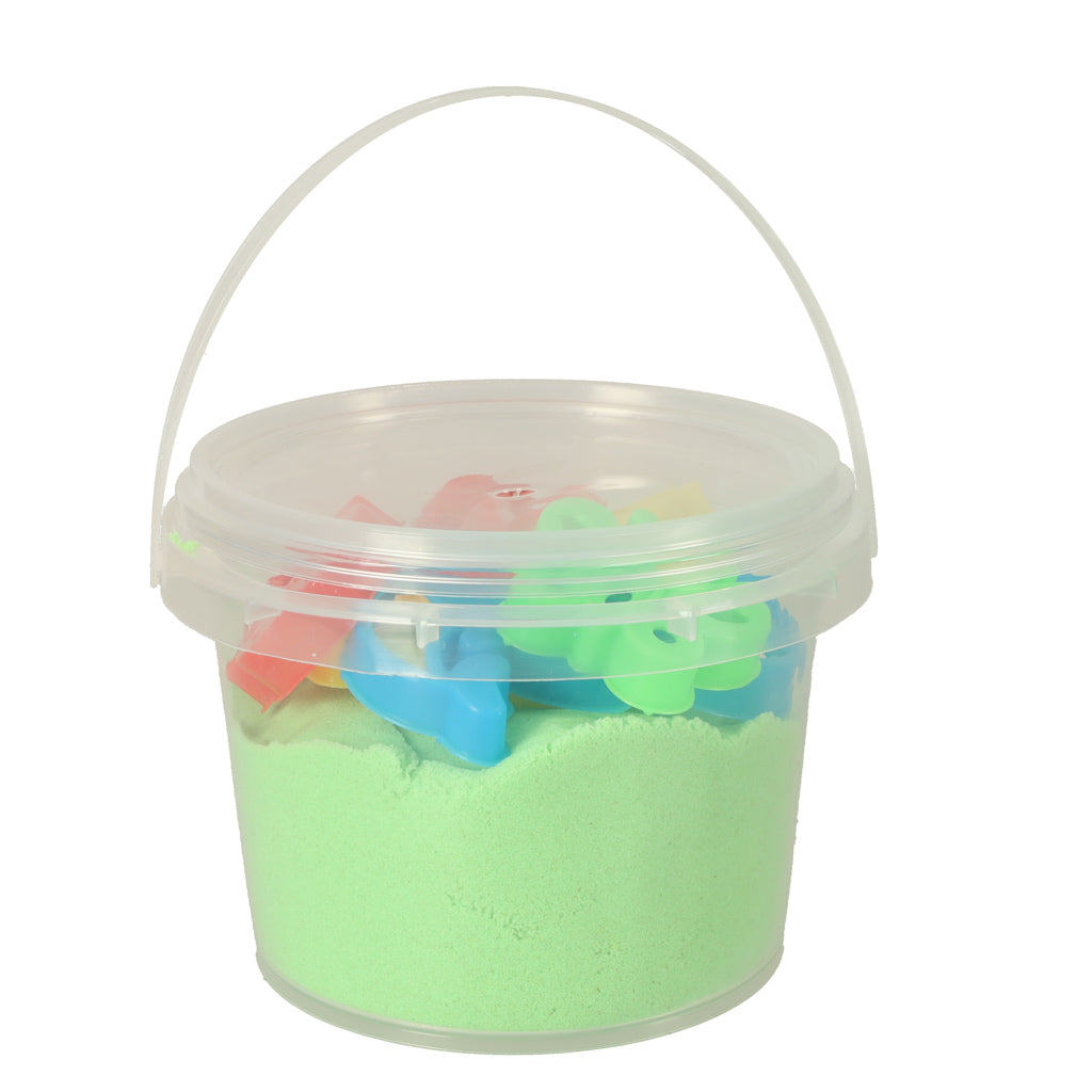 Kinetinis smėlis 350 g kibirėlyje + 8 formelės – vaizdas 3