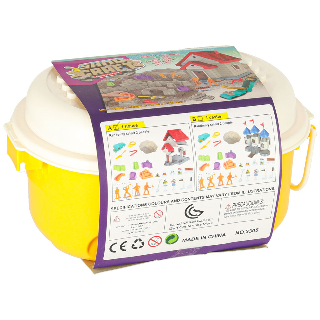 Kūrybinis rinkinys su magišku smėliu, namelio statybos elementais ir figūrėlėmis, 750 g