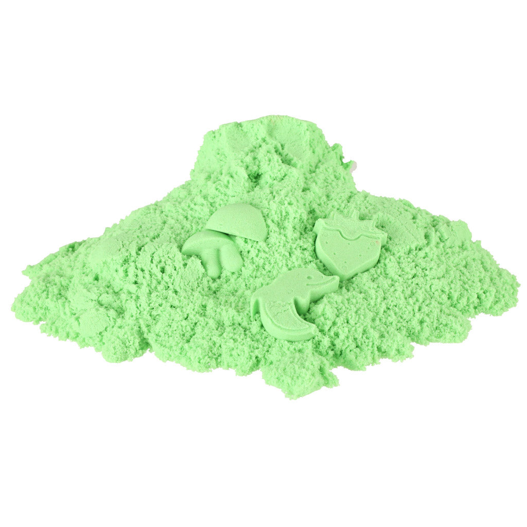 Kinetinis smėlis 1 kg maišelyje, žalias – vaizdas 2