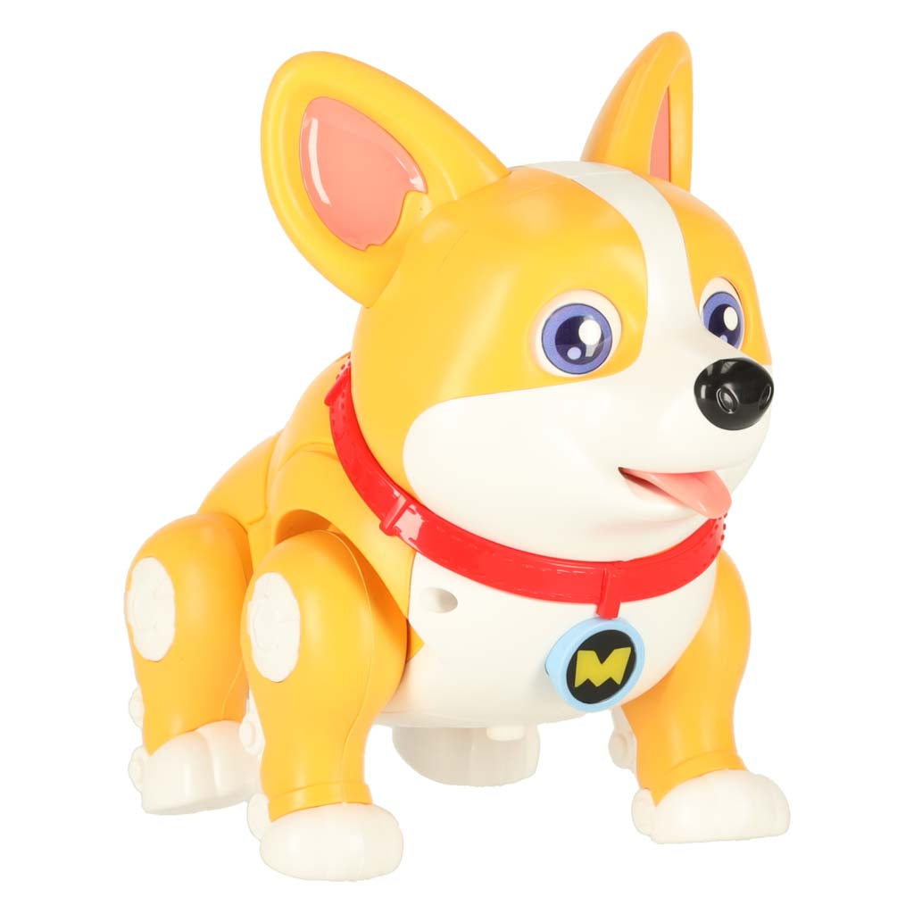 Interaktyvus Corgi šuniukas-robotas su šviečiančiomis ausimis ir muzika