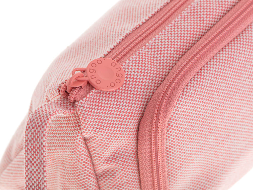 Rožinis mokyklinis penalas-kosmetinė-dėklas 3in1 su dviem skyriais