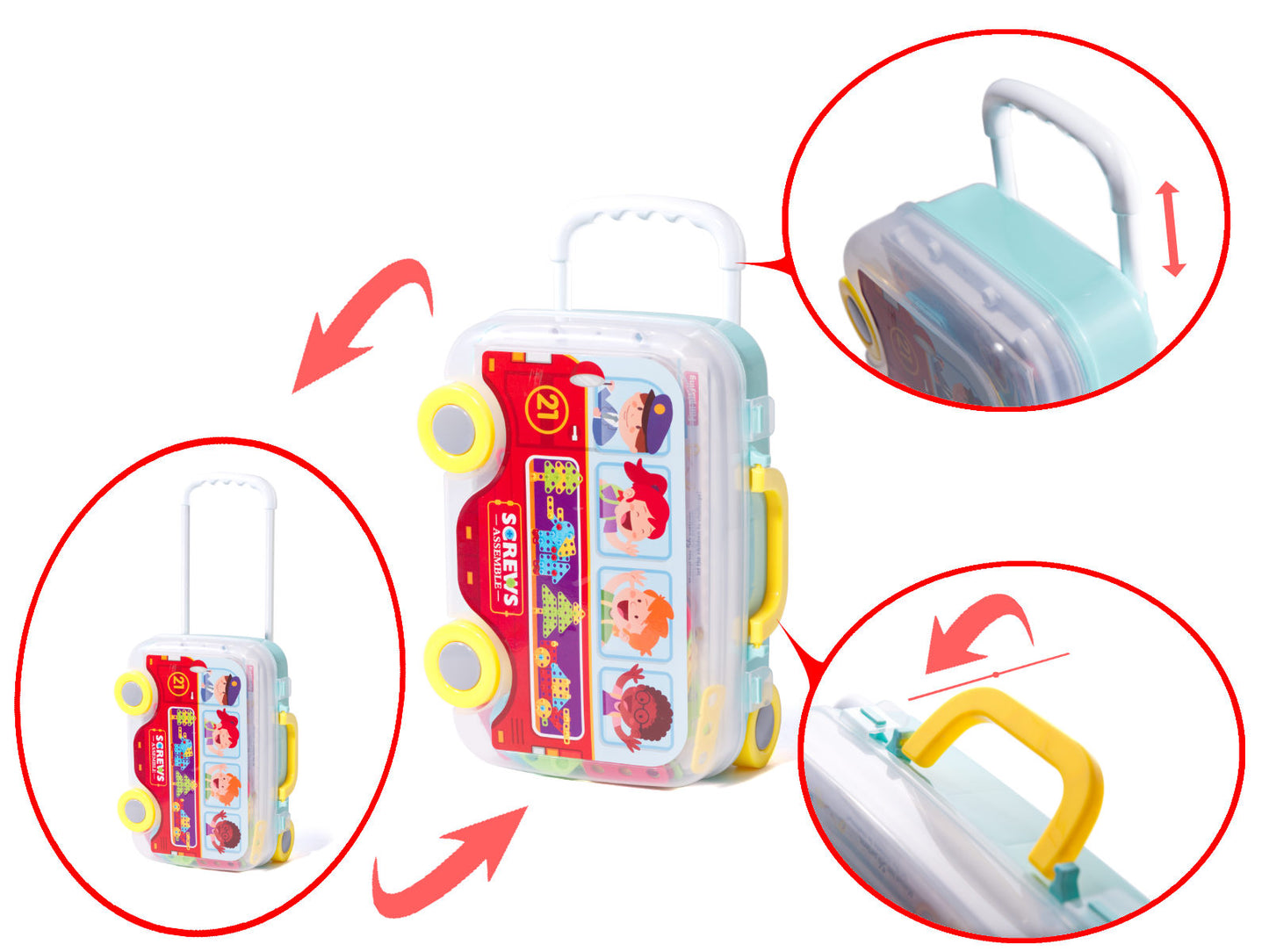 Atsuktuvo grąžtas statybiniai blokai 258 elementai – vaizdas 4