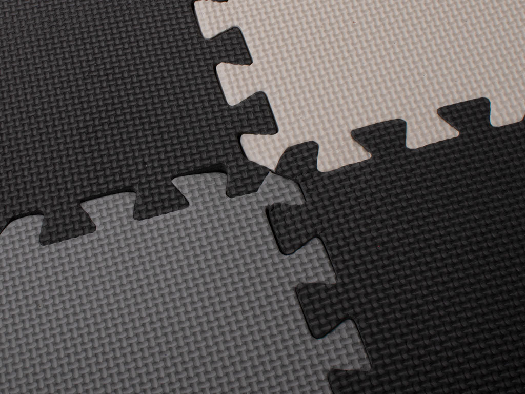 Lavinamasis kilimėlis-dėlionė 180x180cm, pilkas/kreminis/grafito – vaizdas 2