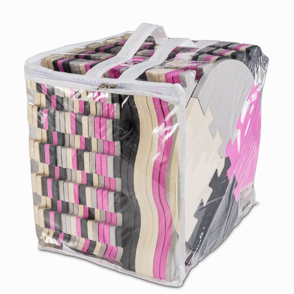 Lavinamasis kilimėlis-dėlionė 143x143cm, pilkas/rožinis – vaizdas 2