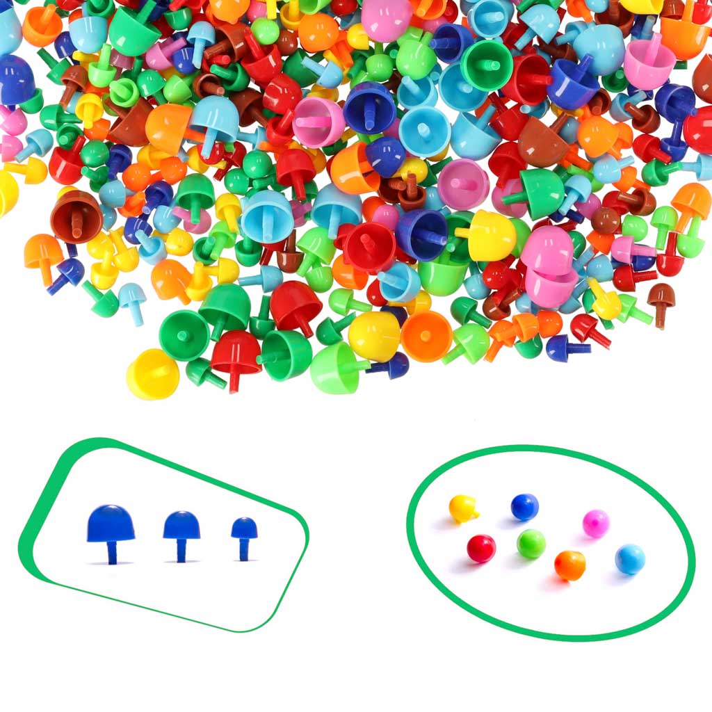 Dėlionės smeigtukai grybai + mokymosi siūti rinkinys 603el – vaizdas 3