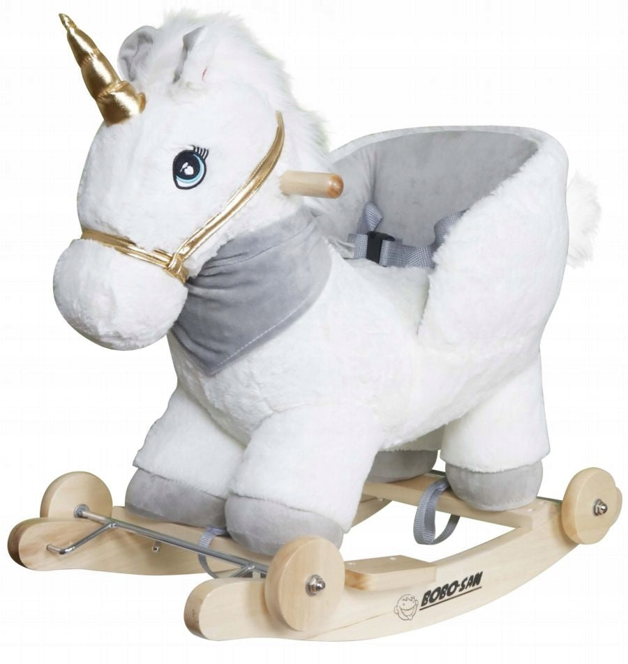Supamasis arkliukas 2in1, baltas vienaragis su garsais – pagrindinis vaizdas