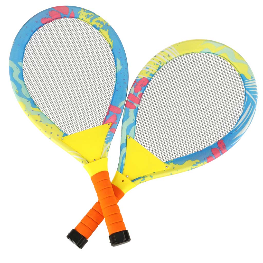 Šviečiantys badmintono raketės su skraidančiais sviediniais LED