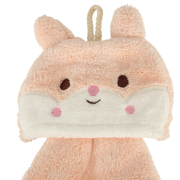 Vaikiškas rankšluostis rankoms į darželį, 42x25 cm, rožinis triušis